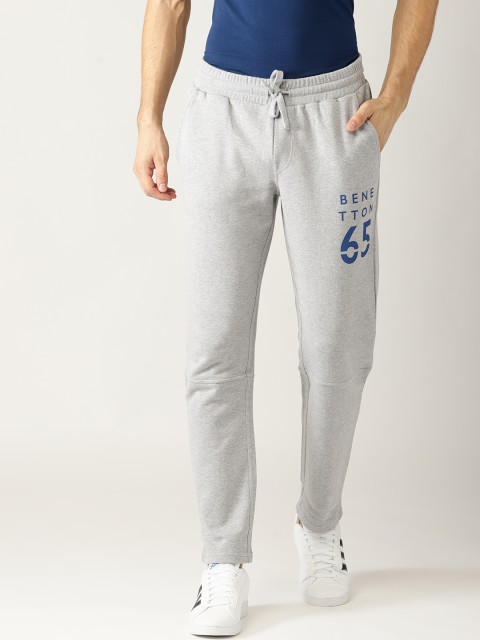 

United Colors of Benetton Grey Melange Solid Track Pants