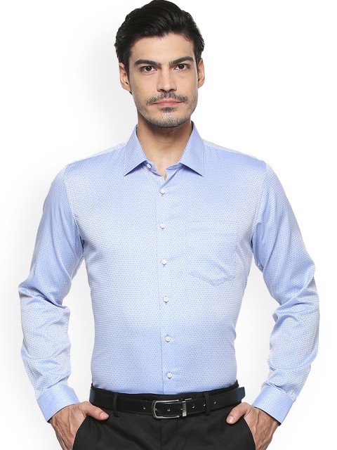 

Van Heusen Men Blue Slim Fit Self Design Formal Shirt