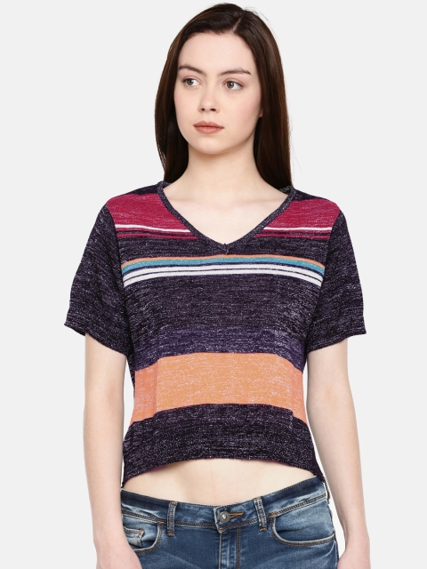 

Jealous 21 Women Multicoloured Striped Knitted Top, Multi