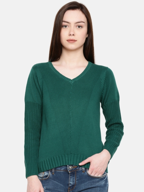 

Jealous 21 Women Green Solid Pullover Sweater