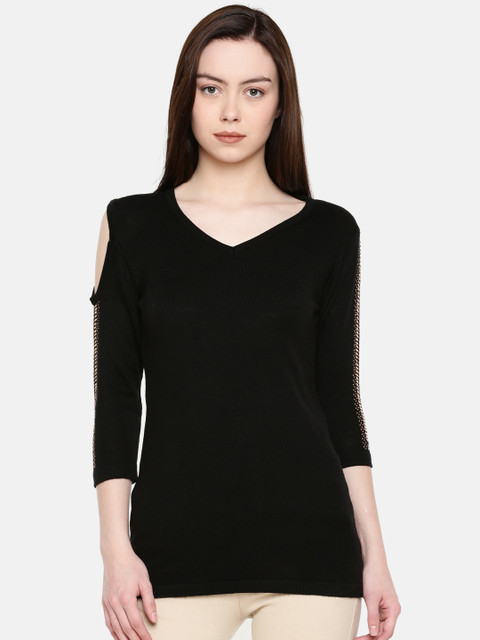 

Jealous 21 Women Black Solid Pullover