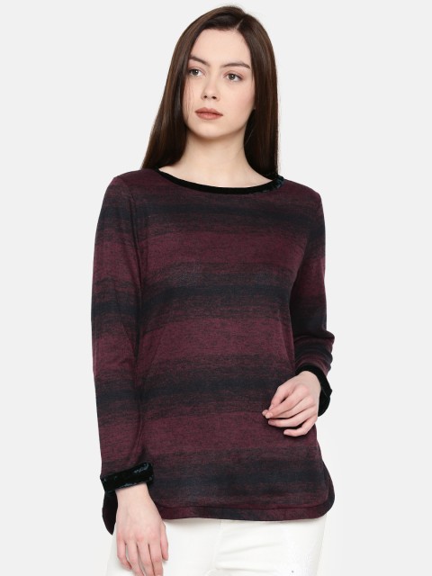 

Jealous 21 Women Burgundy Solid Top