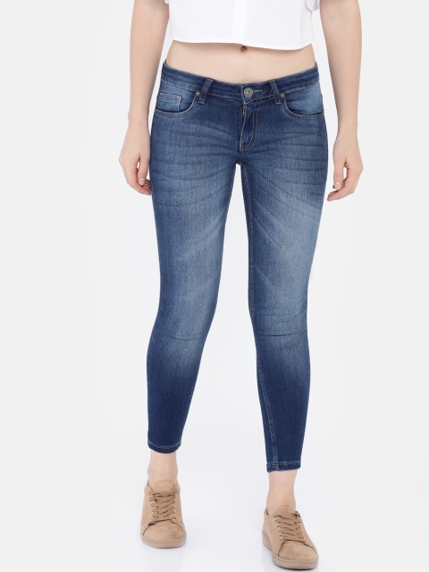 

People Women Blue Skinny Fit Low-Rise Clean Look Stretchable Jeans