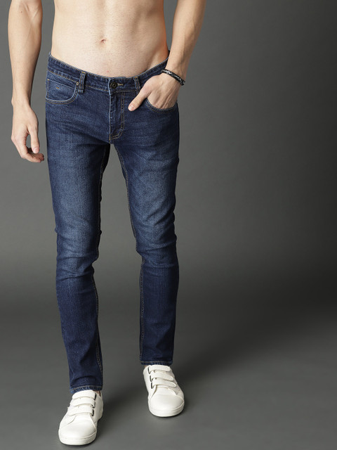 

Roadster Men Navy Blue Skinny Fit Mid-Rise Clean Look Stretchable Jeans