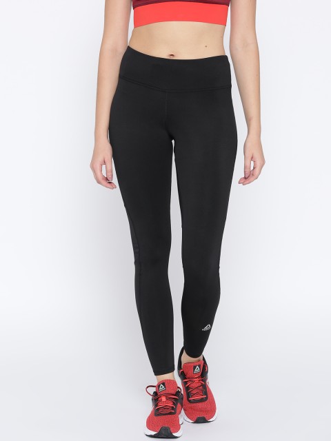 

Reebok Women Black Solid Running Tights
