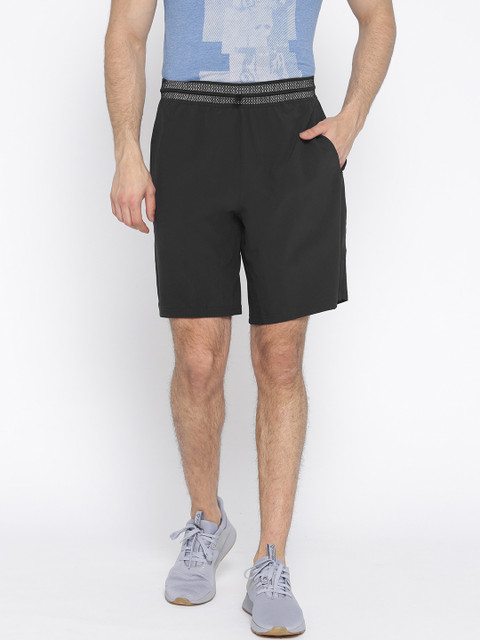 

Reebok Men Black Knit Woven Training Sports Shorts