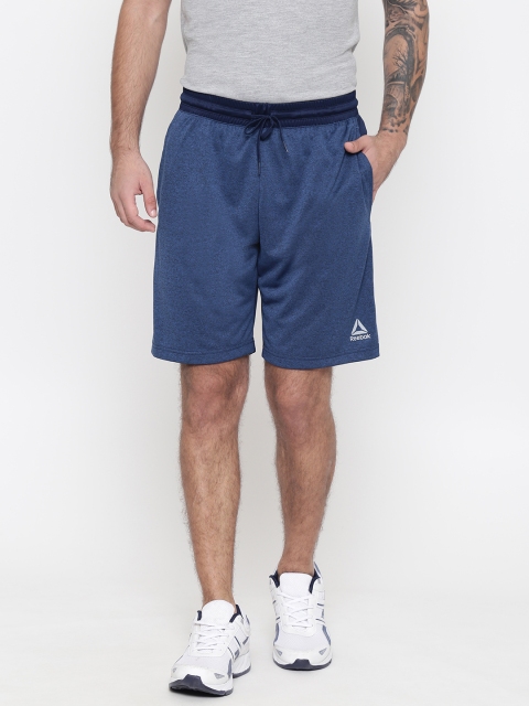 

Reebok Men Blue Solid US MELANGE Training Sports Shorts