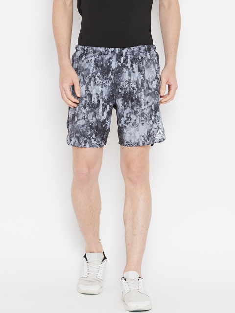 

Reebok Men Black & Grey Printed Running 7 inch Shorts