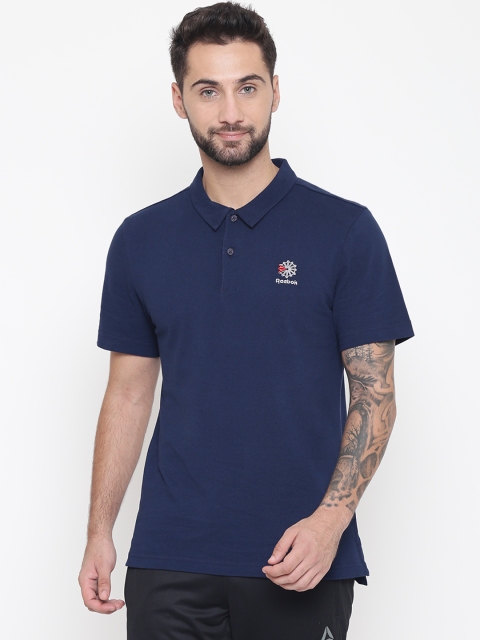 

Reebok Classic Men Navy Blue AC Foundation Polo Collar T-shirt