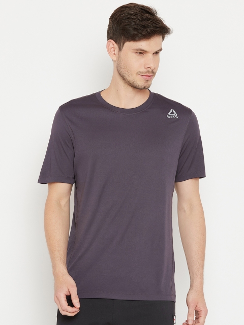 

Reebok Men Purple Solid Core Training T-shirt