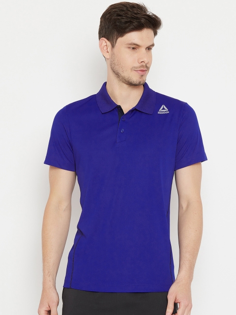 

Reebok Men Blue Core Polo Collar T-shirt
