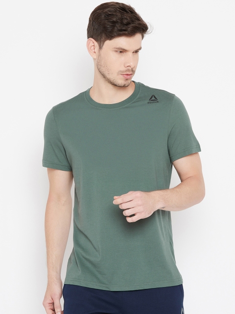 

Reebok Men Olive Green EL Classic Solid Training T-shirt