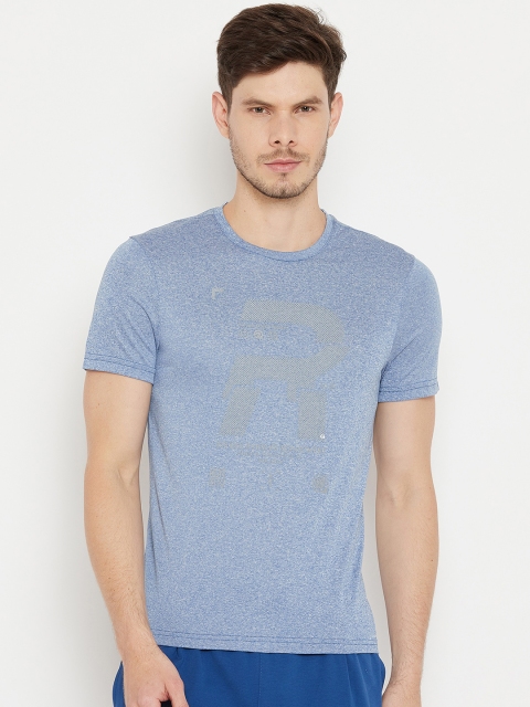 

Reebok Blue Reflective Printed Running T-shirt