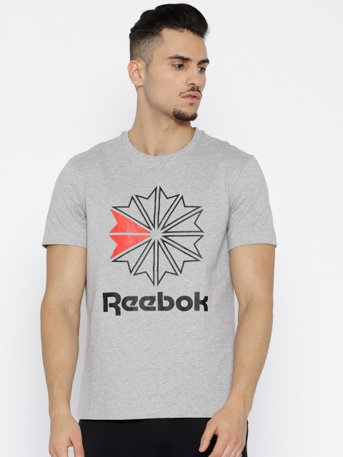 

Reebok Classic Men Grey Melange F Graphic Print T-shirt