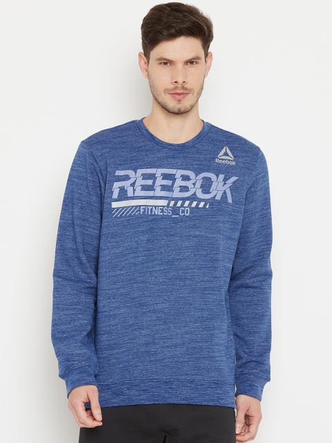 

Reebok Men Blue Printed ATHLETIC Training Sweatshirts