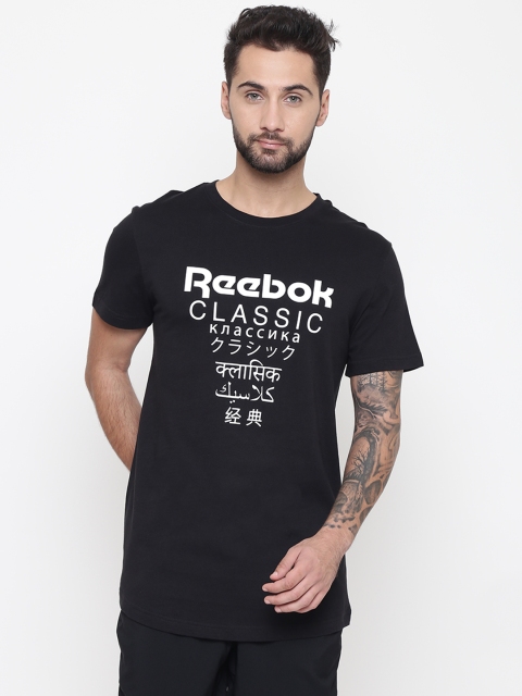 

Reebok Classic Unisex Black Graphic Print Longer T-shirt