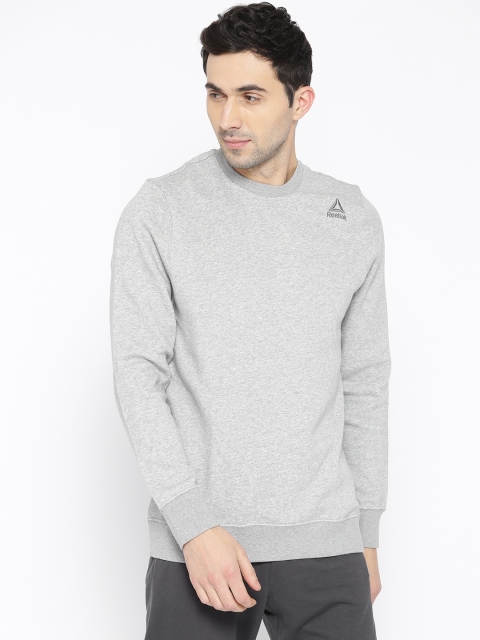 

Reebok Men Grey Melange FON BAS Solid Sweatshirt