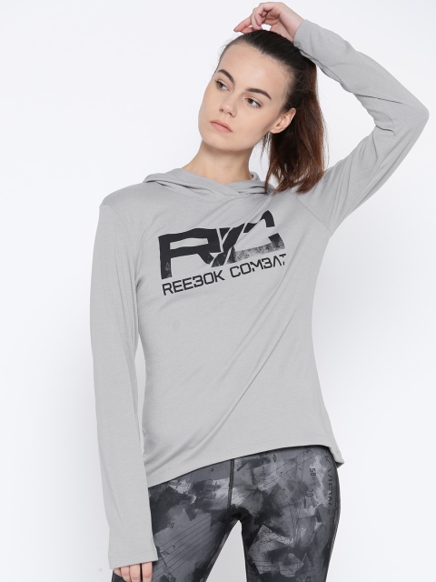 

Reebok Women Grey Printed Slim Fit COMBAT LIGHTWEIGHT Mixed Martial Arts Sweatshirt