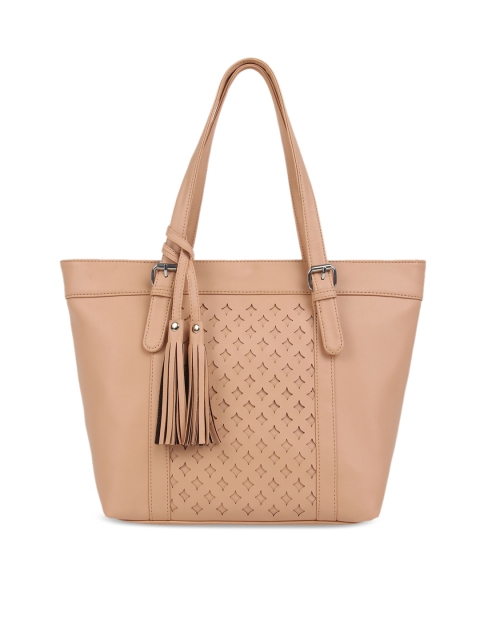 

Toteteca Peach-Coloured Solid Shoulder Bag