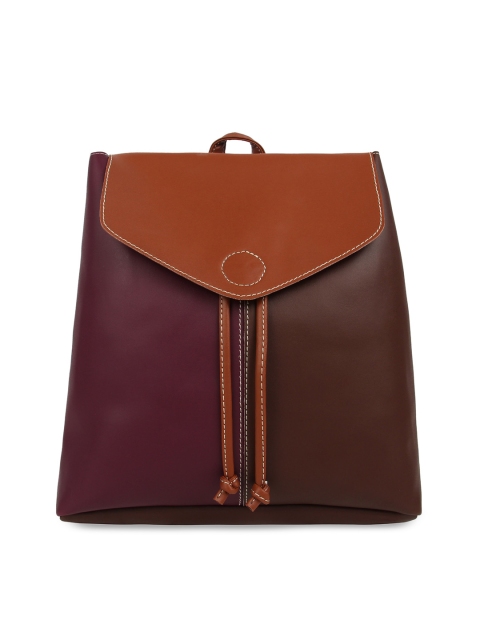 

Toteteca Women Mauve & Brown Colourblocked Backpack