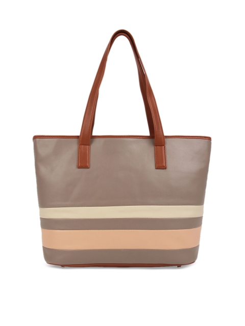 

Toteteca Brown Striped Shoulder Bag