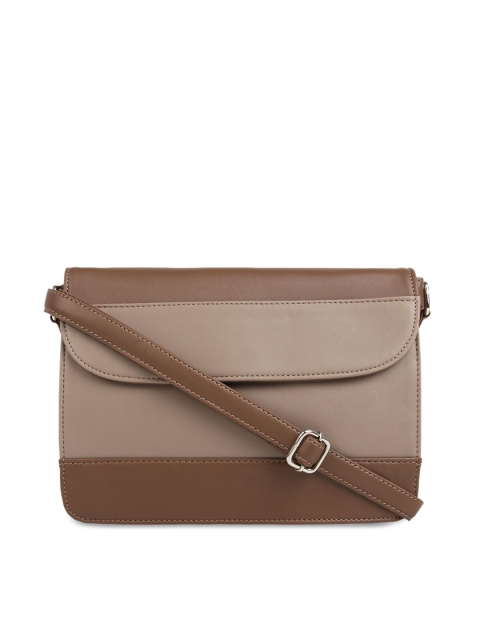 

Toteteca Brown Colourblocked Sling Bag