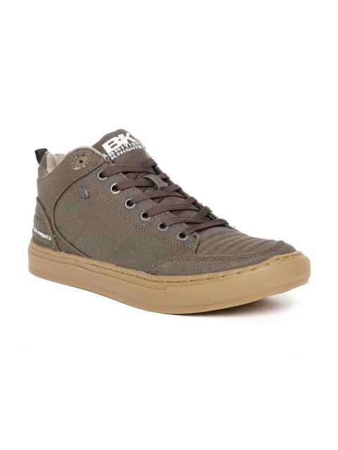 

BRITISH KNIGHTS Men Olive Brown Mid-Top Sneakers