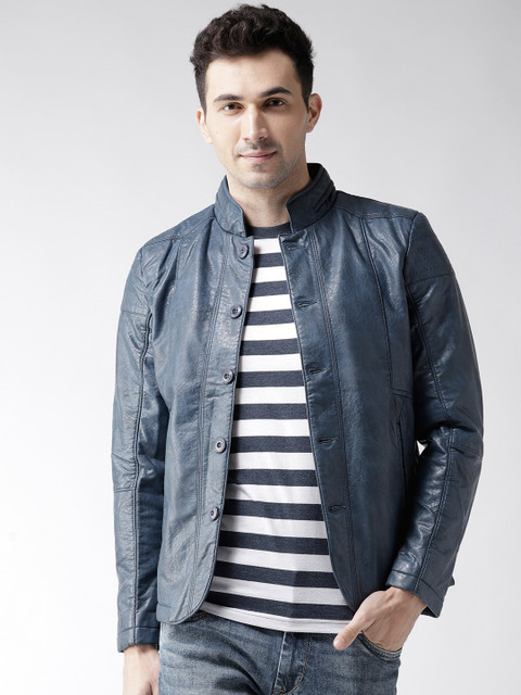 

Fort Collins Men Navy Blue Solid Tailored Jacket
