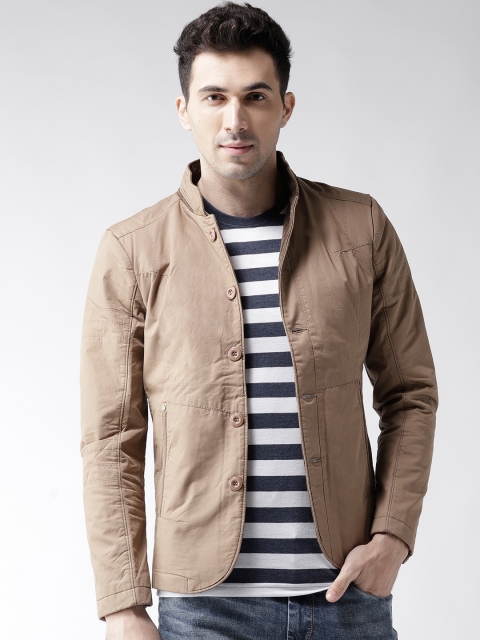 

Fort Collins Men Khaki Solid Tailored Jacket