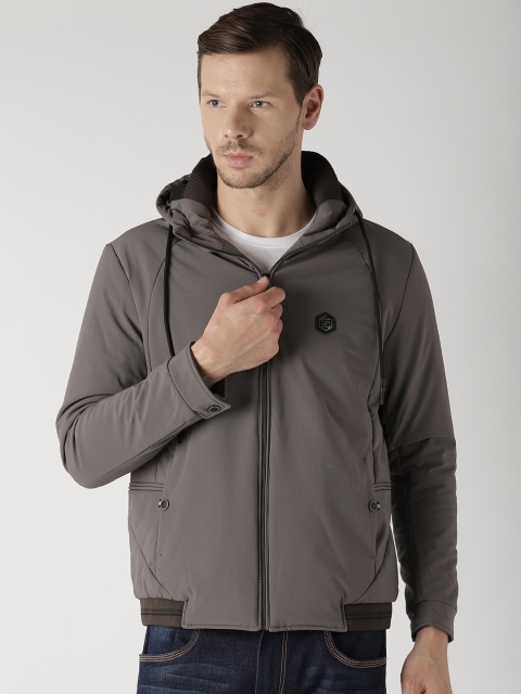 

Fort Collins Men Grey Solid Padded Jacket