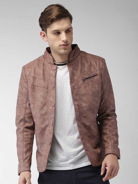 

Fort Collins Men Coffee Brown Solid Jacket