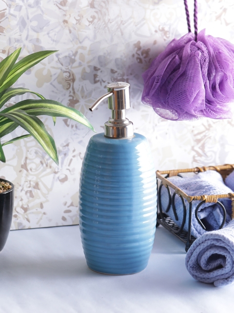 

VarEesha Turquoise Blue Solid Ceramic Soap Dispenser