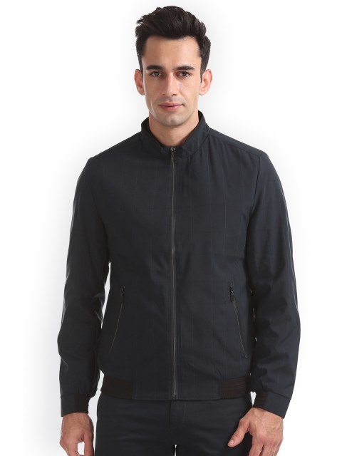 

Arrow New York Men Blue Striped Bomber