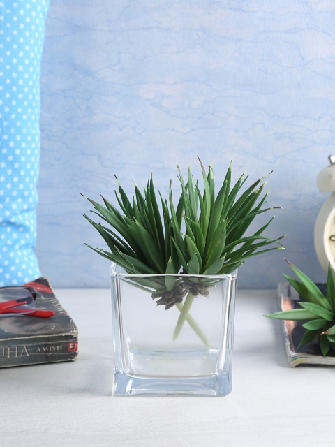 

Fourwalls Set of 3 Green Artificial Mini Succulent Plants without pot