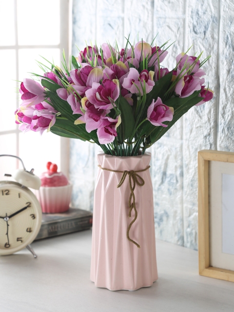 

Fourwalls Purple Set of 5 Artificial Mini Cymbedium Flowers bunches Without Pot, Lavender