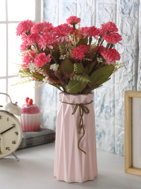 

Fourwalls Set of 4 Pink Artificial Chrysanthemum Flower Bunches