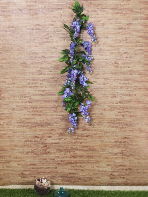 

Fourwalls Blue Artificial Polyester Hanging Wisteria Flower Bale, Lavender