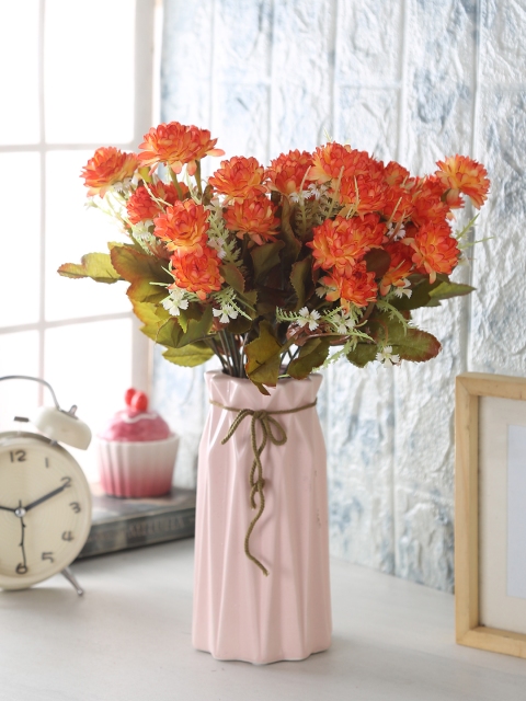 

Fourwalls Set of 4 Orange Artificial Chrysanthemum Flower Bunches