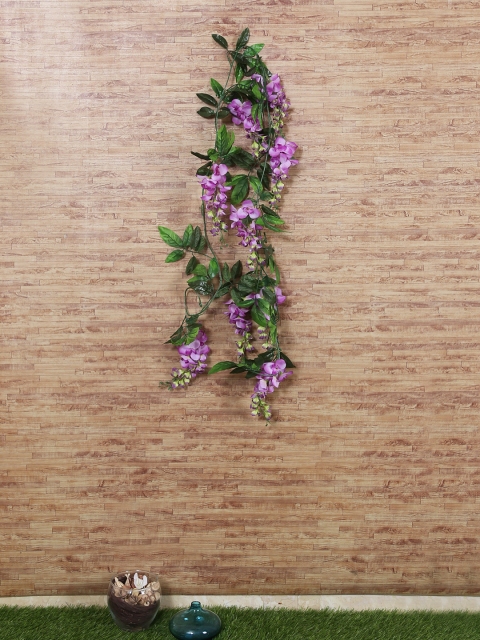 

Fourwalls Purple Artificial Polyester Hanging Wisteria Flower Bale, Lavender