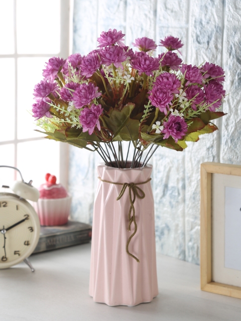 

Fourwalls Set of 4 Purple Artificial Chrysanthemum Flower Bunches, Lavender