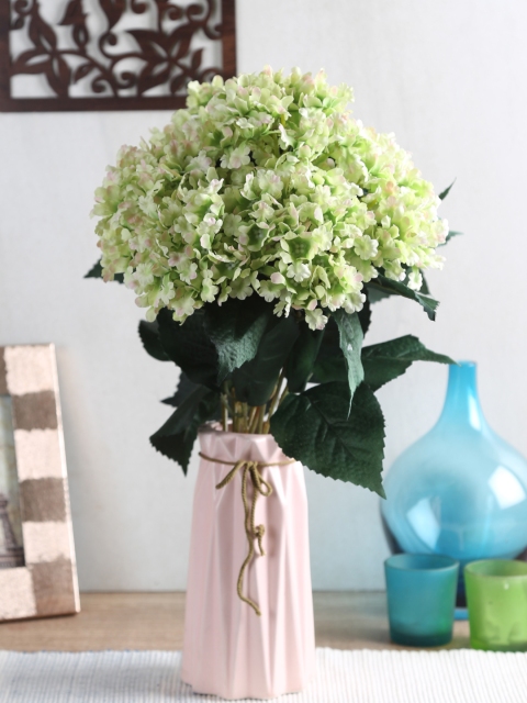 

Fourwalls Set of 2 Green Artificial Hydrangea Flower Bouquet without pot