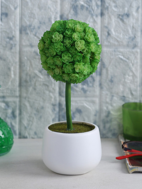 

Fourwalls Green Polyurethane Real Touch Flowers