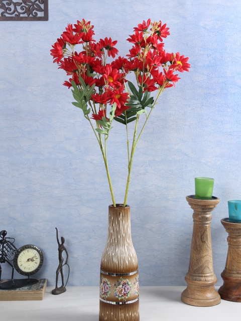 

Fourwalls Set Of 2 Red Artificial Daisy Flower Stems