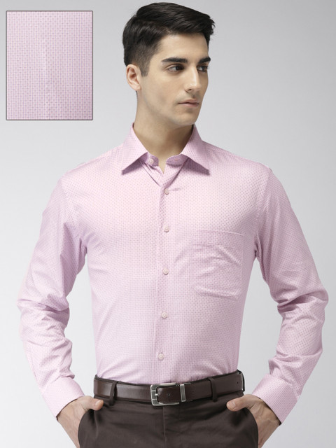 

Arrow Men Pink Regular Fit Self Design Formal Shirt