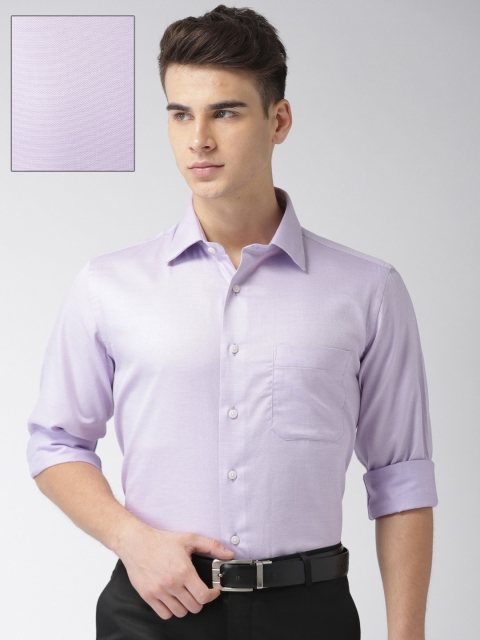 

Arrow Men Purple Regular Fit Self Design Formal Shirt