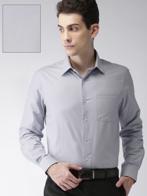 

Arrow Men Grey Slim Fit Striped Formal Shirt