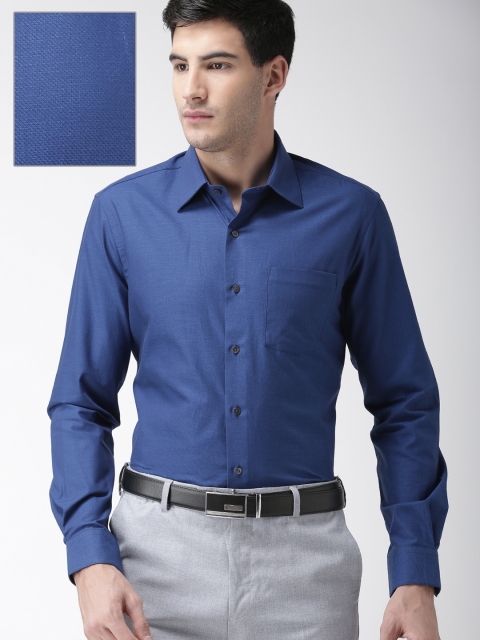 

Arrow Men Blue Slim Fit Self Design Formal Shirt