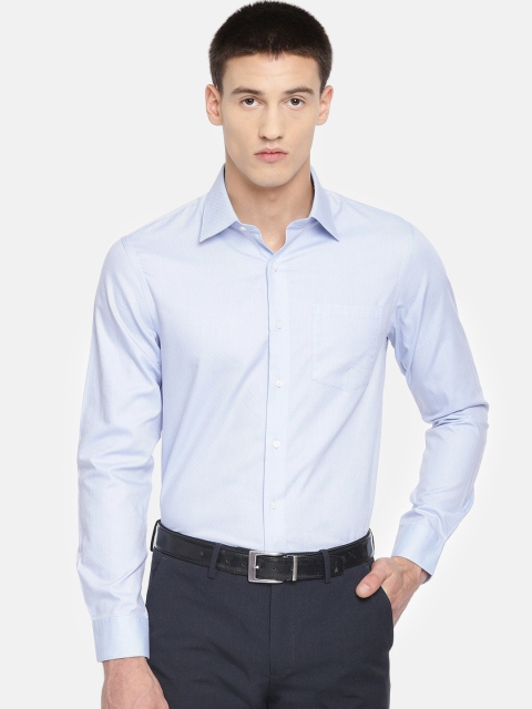 

Arrow Men Blue Slim Fit Self Design Formal Shirt