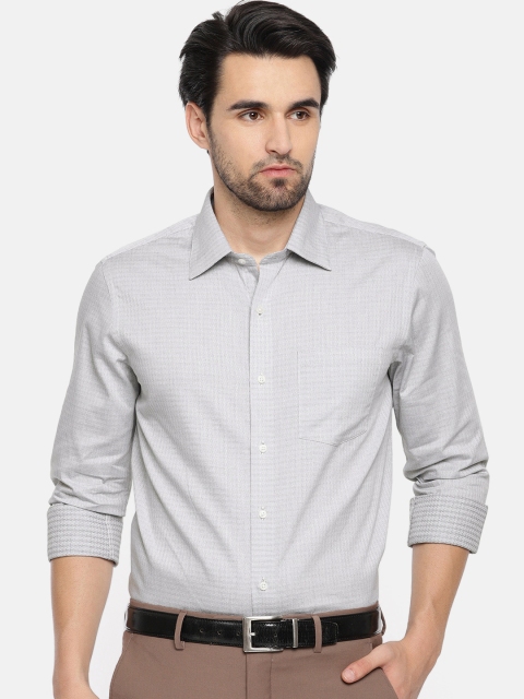 

Arrow Men Grey Slim Fit Self Design Formal Shirt