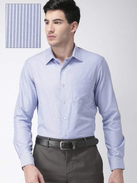 

Arrow Men Blue & White Slim Fit Striped Formal Shirt